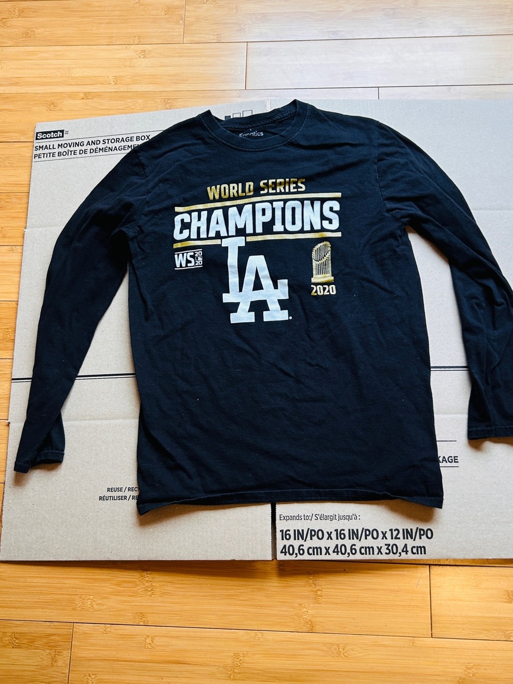 Los Angeles Dodgers 2020 World Series Champions Tee - Black & Gold